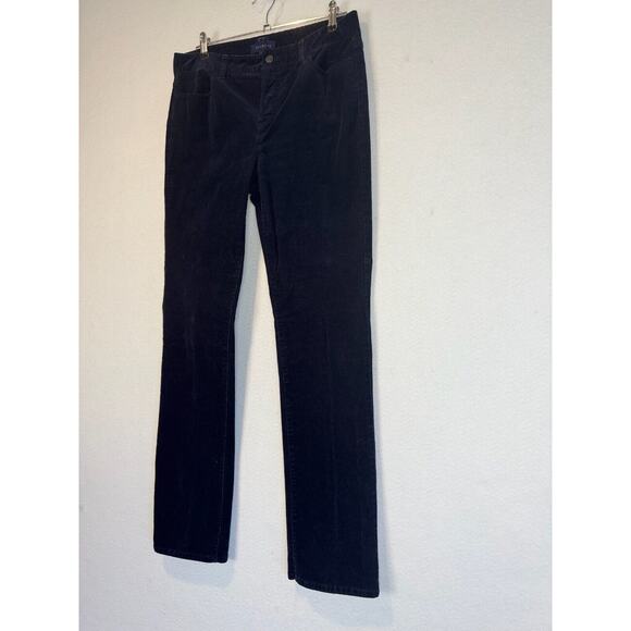 Talbots Navy Blue Corduroy Pants Sz 10 Heritage Straight Leg Classic - Picture 2 of 8